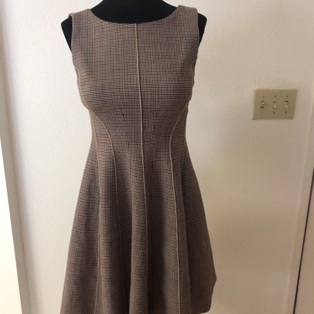 Theory Polished Plaid A-line Dress Size 0